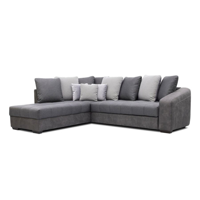 CANAPÉ D'ANGLE SAHARA AVEC FONCTION LIT GRIS FONCÉ