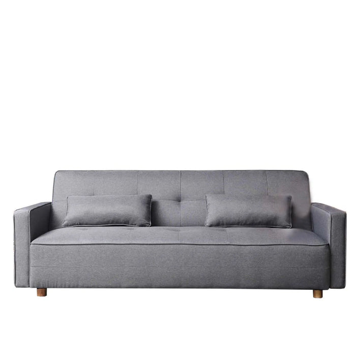 COPENHAGUE - Canapé convertible 3 places en tissu gris
