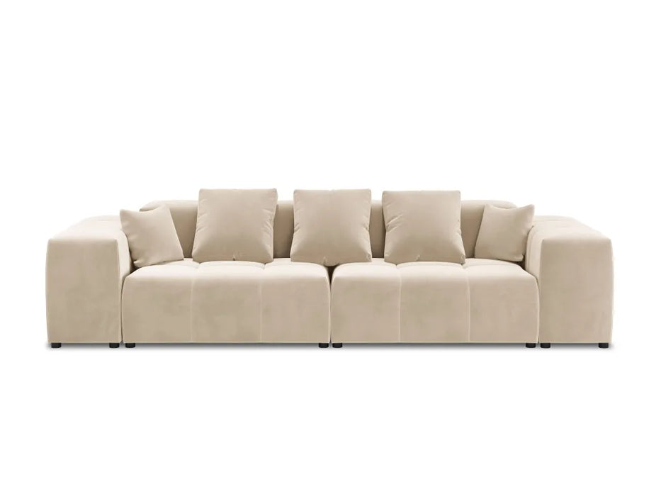 MARGO - Canapé velours beige 3 places