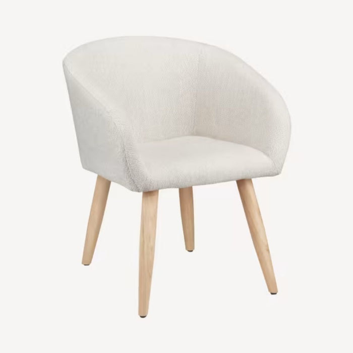 Fauteuil en tissu avec pattes en bois