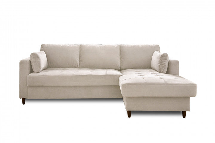 ANNA - canapé d'angle convertible - avec coffre - 4 places - style contemporain - droit
