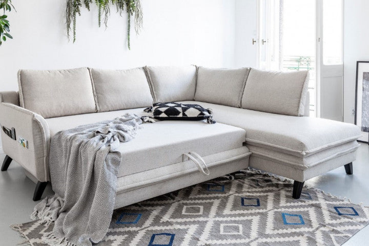 BOHO - canapé d'angle l convertible - 5 places - droit