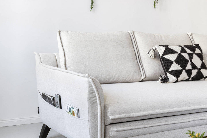 BOHO - canapé d'angle l convertible - 5 places - droit