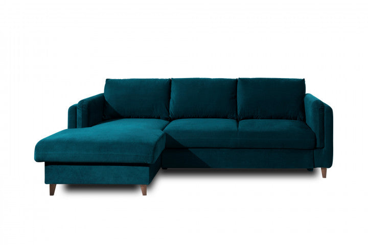 BROOKE - canapé d'angle convertible - avec coffre - 4 places - style contemporain - gauche